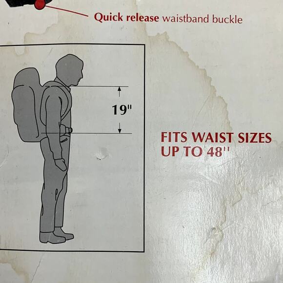 RIDGEWAY by Kelty Hiking Travel Internal Backpack Burgundy Green Up to 48" Waist - Picture 16 of 16